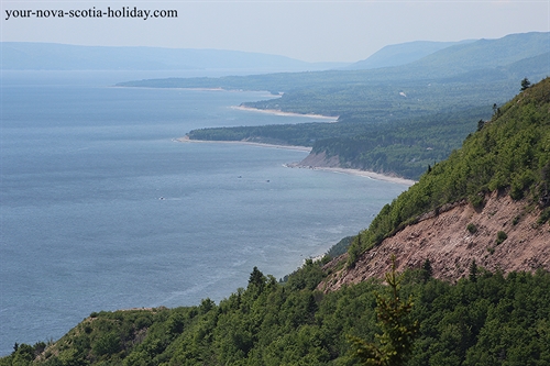 Awesome view from the Cape Smokey hiking trail looking south toward the Cabot Trail on Cape Breton Island in Nova Scotia.