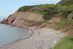 Corney Brook Campground overlooking the ocean in the Cape Breton Highlands park.