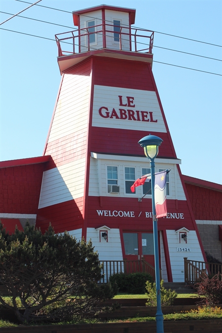 This wonderful lighthouse is Le Gabriel restaurant.