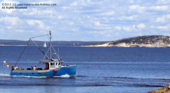 A Cape Islander off the coast of Nova Scotia