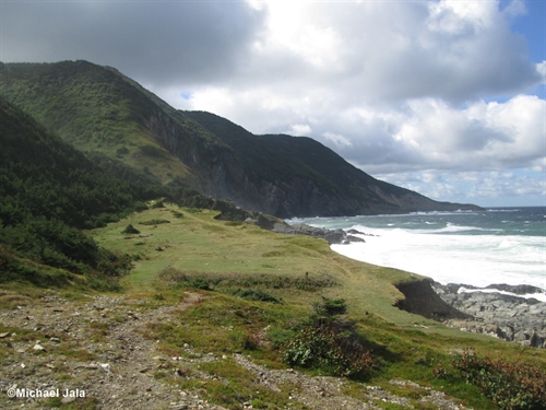 This is Money Point in looking north toward Cape North. A fantastic remote hiking trail in northern Cape Breton.
