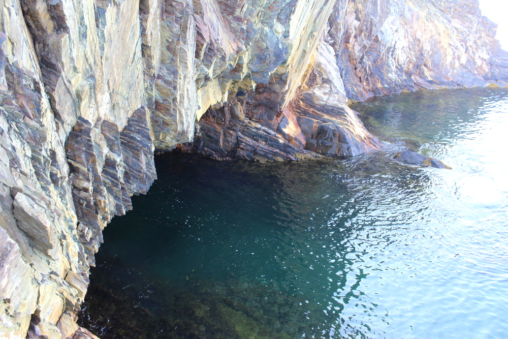 This is a view of the opening to one of the caves from the staircase.  You'll be able to hear the thunder of the waves crashing from the inside.