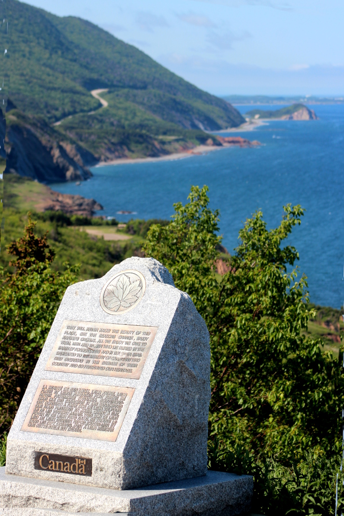 The Veteran's Monument sits on French Mountain on the Cabot Trail and in the Cape Breton Highlands National Park in northern Cape Breton. A beautiful spot overlooking the Atlantic Ocean!