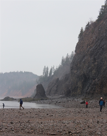 A dramatic view of the cliffs at Wasson Bluff.  The bluff itself is just beyond these cliffs.