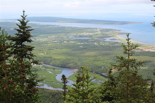 This is a view of the village of Cheticamp taken from a look-out on the Acadian hiking trail.