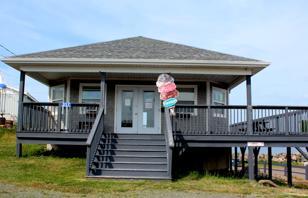 ice cream shop is just further down the road from Bayfield beach