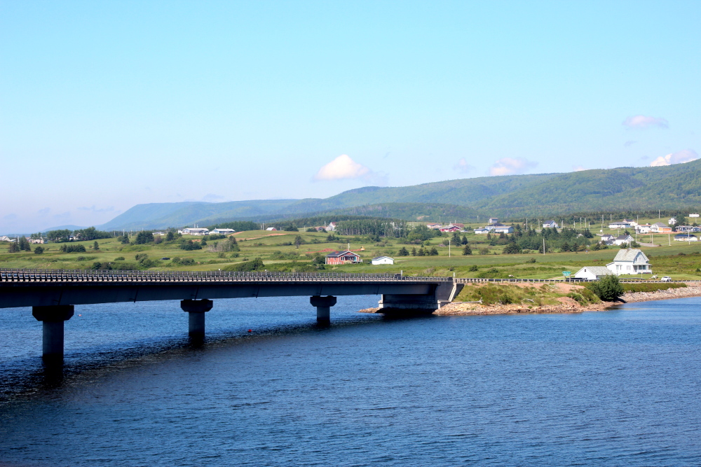 The bridge at Margaree Harbour leading from the Ceilidh Trail to the Cabot Trail.