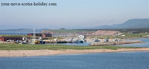 Beautiful view of Margaree Harbour along the western coastline of Cape Breton.