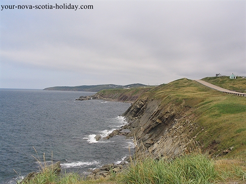 Picturesque coastline on the way to Cheticamp on the western coast of Cape Breton Island.