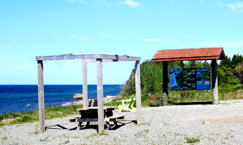 The trailhead at Troy Station - part of the Ceilidh Coastal Trail