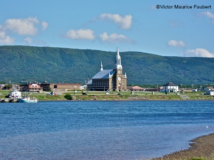 Eglise Saint Pierre, Cheticamp, Cape Breton.  This church dates to 1893.  It's steeple can be seen for miles on a clear day.