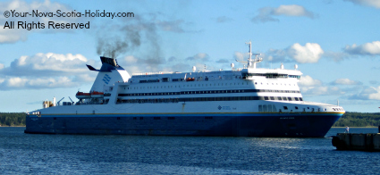 A ferry arriving in North Sydney, Cape Breton