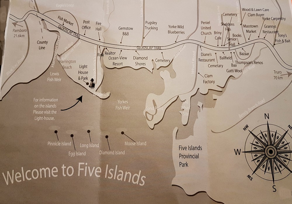 This is a great map of the community of Five Islands.