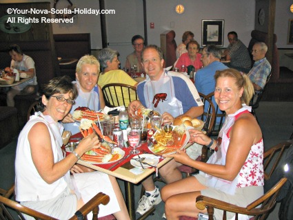 Crab Dinner in Cheticamp for the cyclists