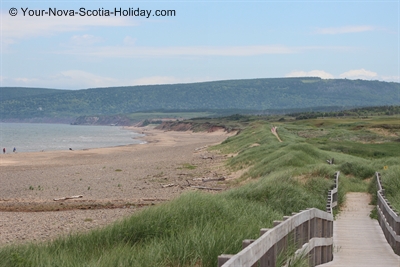 Inverness Boardwalk along the Atlantic Ocean, Ceilidh Trail, Cape Breton
