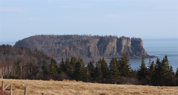 This is Partridge Island located near the town of Parrsboro in Nova Scotia. The island is on the Bay of Fundy and has a great hiking trail that offers some spectacular views of the bay.