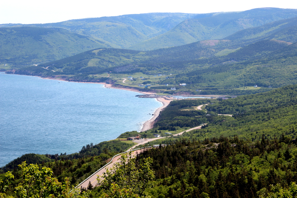 A great view of Pleasant Bay from MacKenzie Mountain in the Cape Breton Highlands National Park.