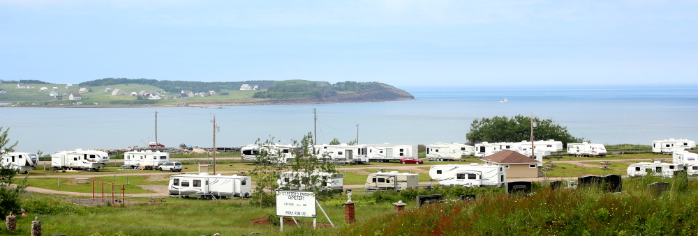 The Sunset Sands RV Park in Port Hood, Cape Breton overlooks the Atlantic Ocean.