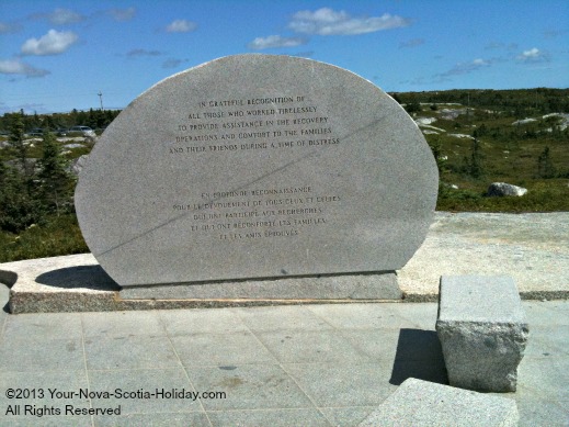 The Swissair Memorial located at Whalesback (a short distance from Peggy's Cove).