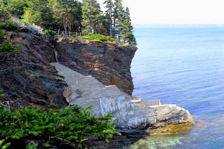 This is one of the stairways that leads to the coastline and the entrance to a cave.  Descending to the caves is the climax to this hike.