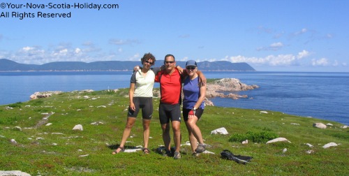 Cyclists take a break at White Point