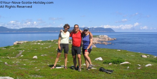 Cyclists take a break at White Point